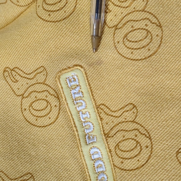 Odd future yellow  Jean jacket women's size Medium - Picture 8 of 8